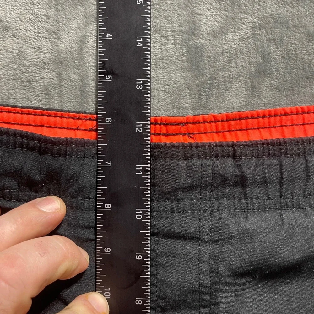 Nike Mens‎ Swim Trunks XXL Black Orange Board Shorts Liner Removed